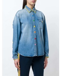 Chemise en jean bleue Mira Mikati