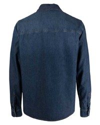 Chemise en jean brodée bleu marine Zadig & Voltaire