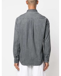 Chemise en jean brodée grise Isabel Marant