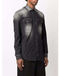 Chemise en jean gris foncé Dondup