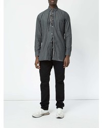 Chemise en jean gris foncé Maison Mihara Yasuhiro