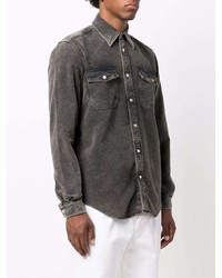 Chemise en jean gris foncé Boglioli