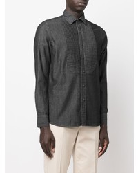 Chemise en jean gris foncé Tagliatore