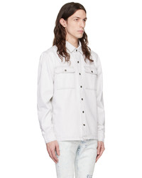 Chemise en jean imprimée blanche Ksubi