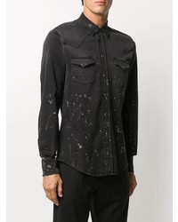 Chemise en jean imprimée noire Dolce & Gabbana