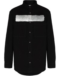Chemise en jean imprimée noire Givenchy