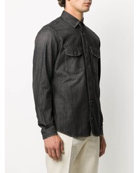 Chemise en jean noire Z Zegna