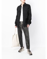 Chemise en jean noire Rick Owens DRKSHDW