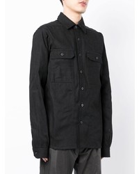 Chemise en jean noire Rick Owens DRKSHDW