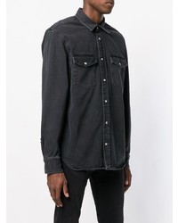 Chemise en jean noire Diesel