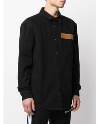 Chemise en jean noire Palm Angels