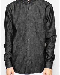 Chemise en jean noire