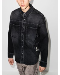 Chemise en jean noire Mastermind Japan