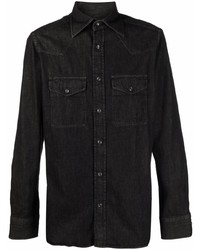 Chemise en jean noire Tom Ford