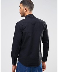 Chemise en jean noire Pull&Bear