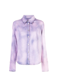 Chemise en jean violet clair