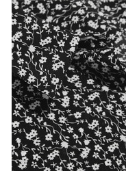 Chemise en soie à fleurs noire Altuzarra