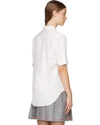 Chemise en soie blanche Thom Browne