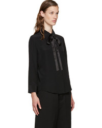 Chemise en soie noire Marc Jacobs