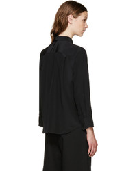 Chemise en soie noire Marc Jacobs