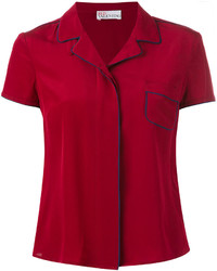 Chemise en soie rouge RED Valentino