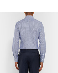 Chemise en vichy bleu clair Canali