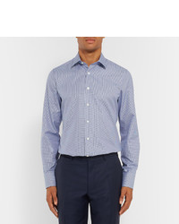 Chemise en vichy bleu clair Canali