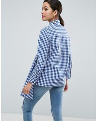 Chemise en vichy bleu clair Asos