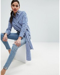 Chemise en vichy bleu clair Asos