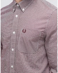 Chemise en vichy grise Fred Perry
