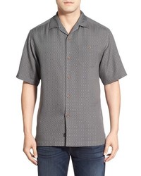 Chemise géométrique gris foncé