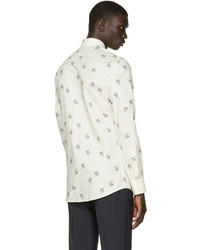 Chemise imprimée beige Alexander McQueen