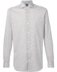 Chemise imprimée blanche Barba