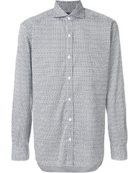 Chemise imprimée blanche Barba