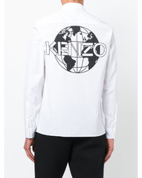 Chemise imprimée blanche Kenzo