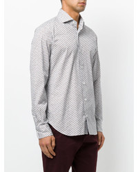 Chemise imprimée blanche Barba