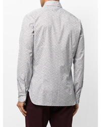 Chemise imprimée blanche Barba