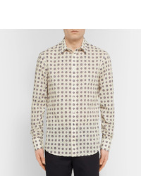 Chemise imprimée blanche Alexander McQueen