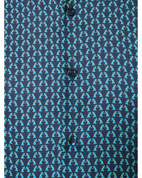 Chemise imprimée bleu canard Etro