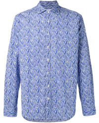 Chemise imprimée bleu clair Etro