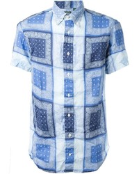 Chemise imprimée bleu clair Gitman Brothers