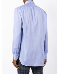 Chemise imprimée bleu clair Kiton