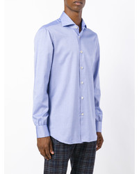 Chemise imprimée bleu clair Kiton