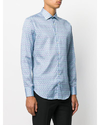 Chemise imprimée bleu clair Etro