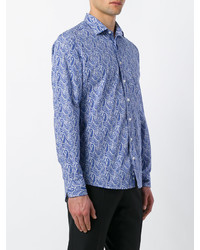 Chemise imprimée bleu clair Etro