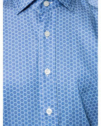 Chemise imprimée bleu clair Etro