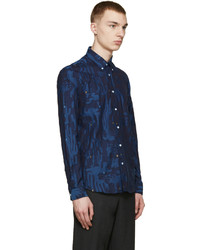 Chemise imprimée bleu marine Kenzo