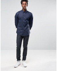 Chemise imprimée bleu marine Paul Smith