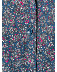 Chemise imprimée bleue Etro