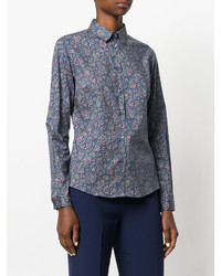 Chemise imprimée bleue Etro